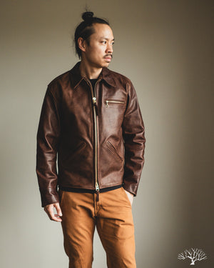 Iron Heart x Simmons Bilt Horsehide Savannah Jacket - Brown