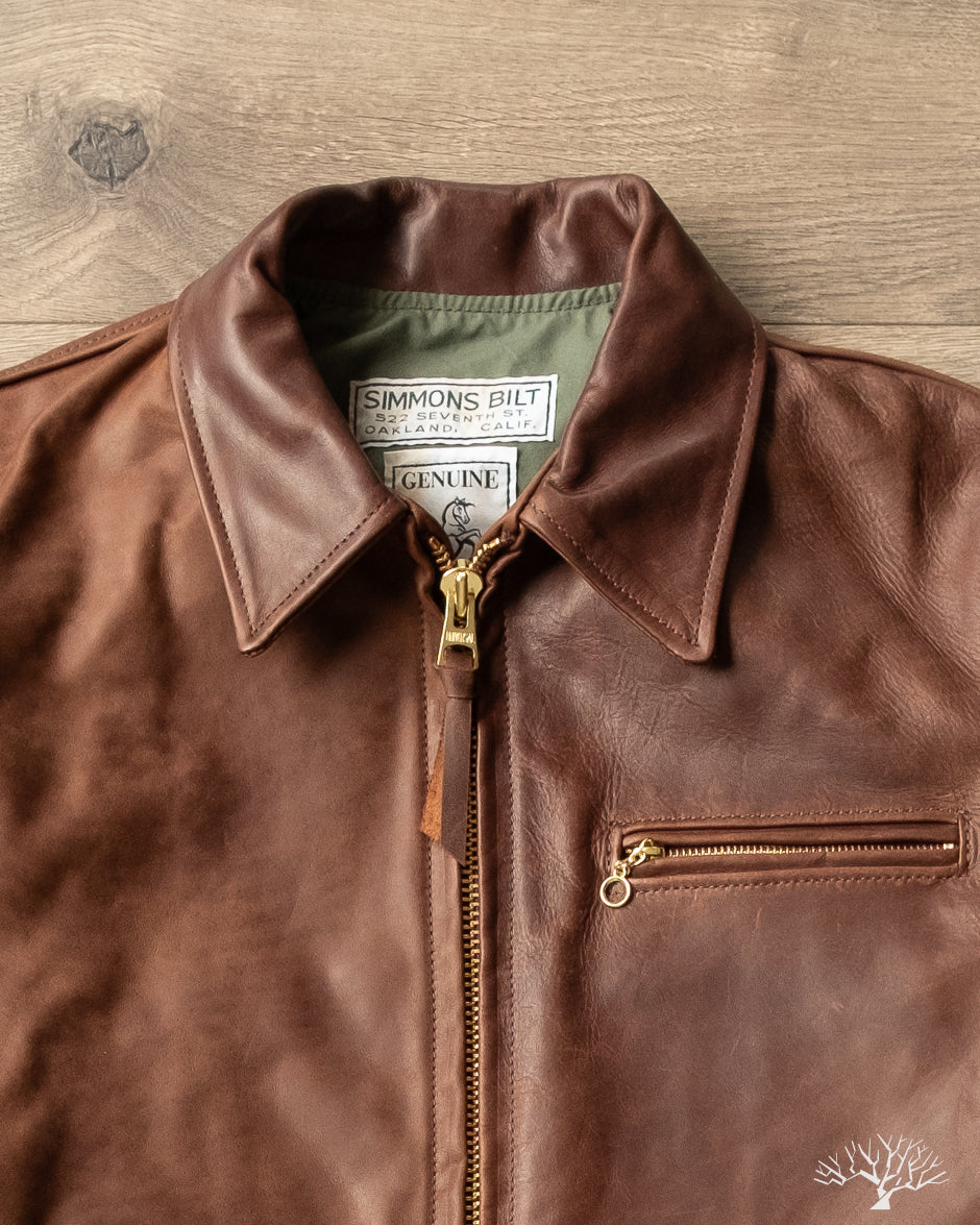 Iron Heart x Simmons Bilt Horsehide Savannah Jacket - Brown