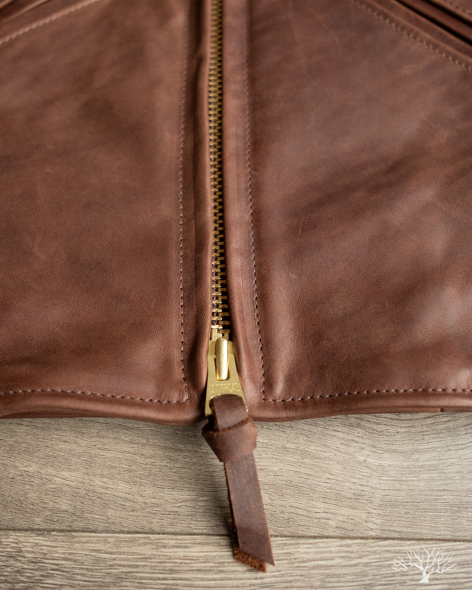 Iron Heart x Simmons Bilt Horsehide Savannah Jacket - Brown