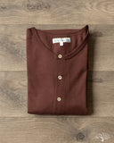 Merz b. Schwanen 206 Long Sleeve Henley - Coffee