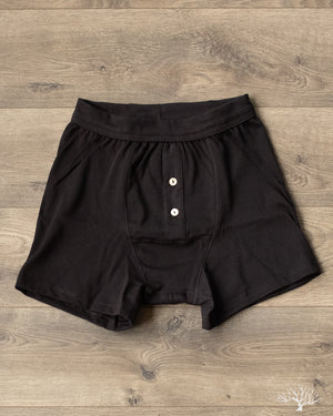 Merz b. Schwanen 255 Loopwheel Underwear Boxer Briefs - Deep Black