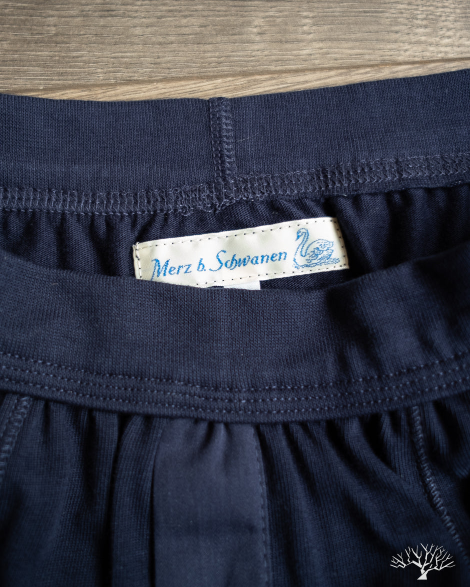 Merz b. Schwanen 255 Loopwheel Underwear Boxer Briefs - Ink Blue