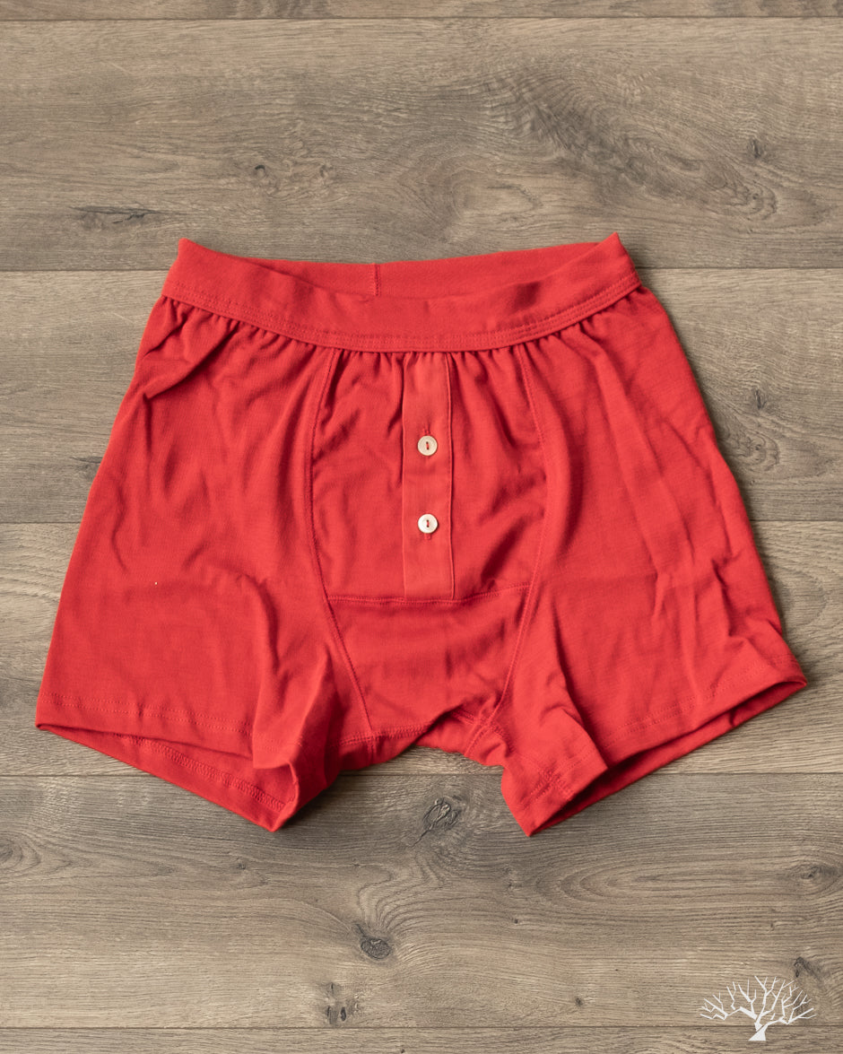 Merz b. Schwanen 255 Loopwheel Underwear Boxer Briefs - Red