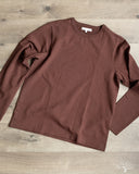 Merz b. Schwanen 2S18 Heavyweight Long-Sleeve Tee - Coffee