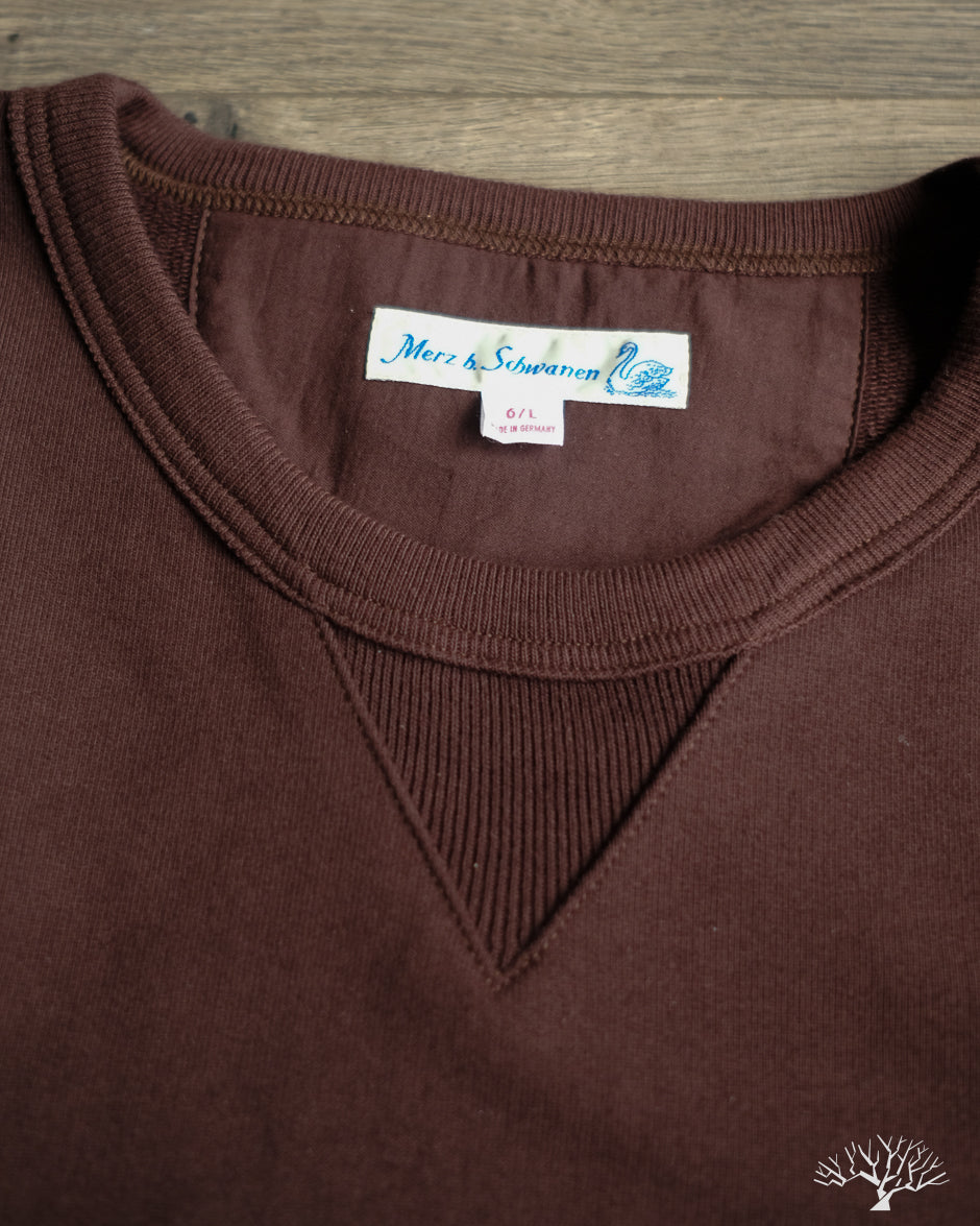 Merz b. Schwanen 3S48 Loopwheel Heavyweight Sweatshirt - Coffee