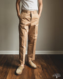 Merz b. Schwanen CHINO01 - Wide Cut Chinos - Khaki