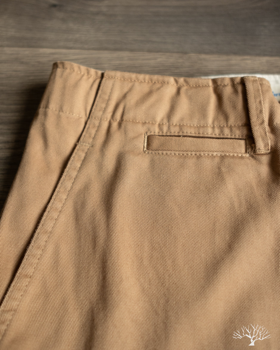 Merz b. Schwanen CHINO01 - Wide Cut Chinos - Khaki