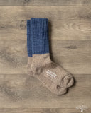 Nishiguchi Kutsushita Mohair Wool Pile Socks - Navy