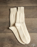 Nishiguchi Kutsushita Wool Cotton Boot Socks - Ivory