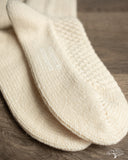 Nishiguchi Kutsushita Wool Cotton Boot Socks - Ivory