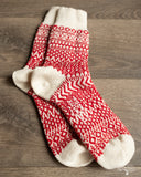 Wool Jacquard Socks - Red Sox