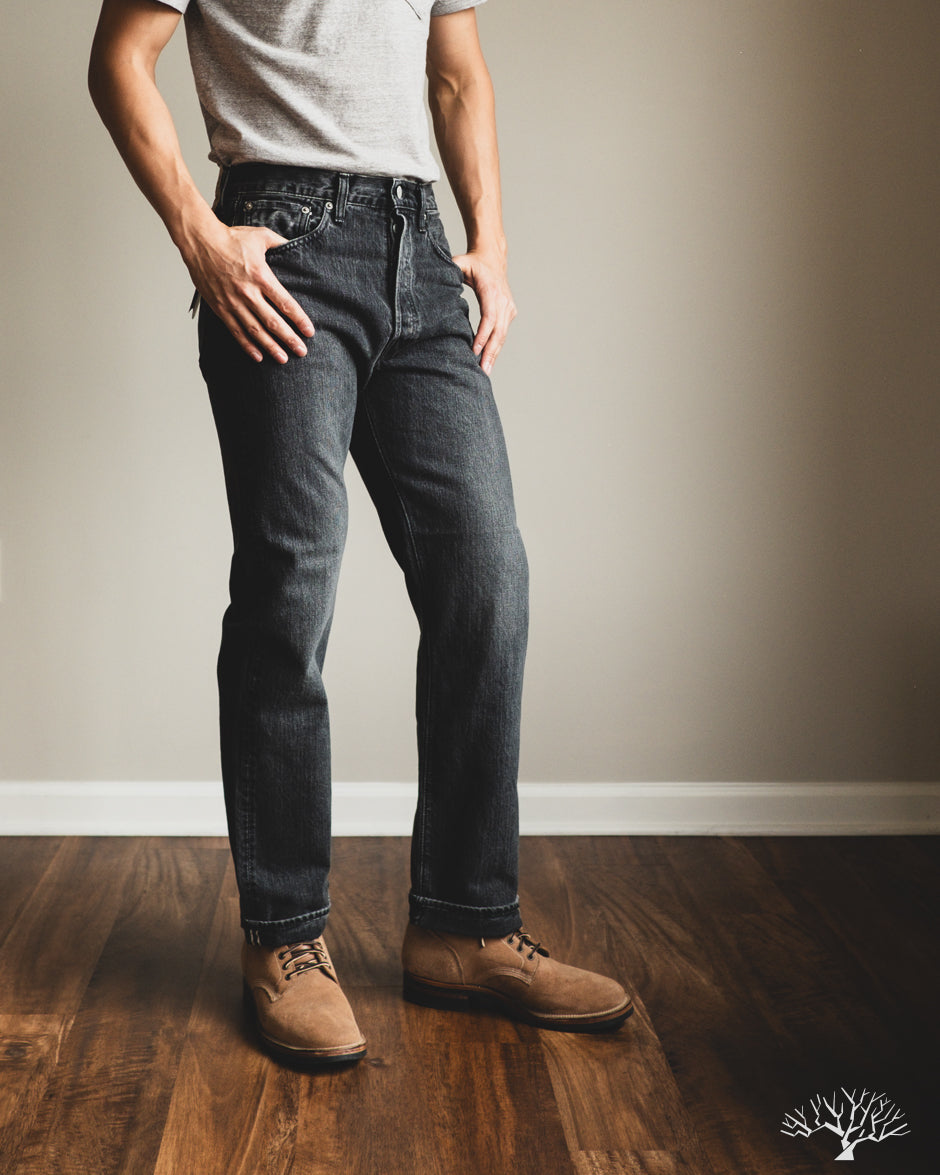 orSlow 105 Standard Fit Denim - Selvedge Black Stone Denim