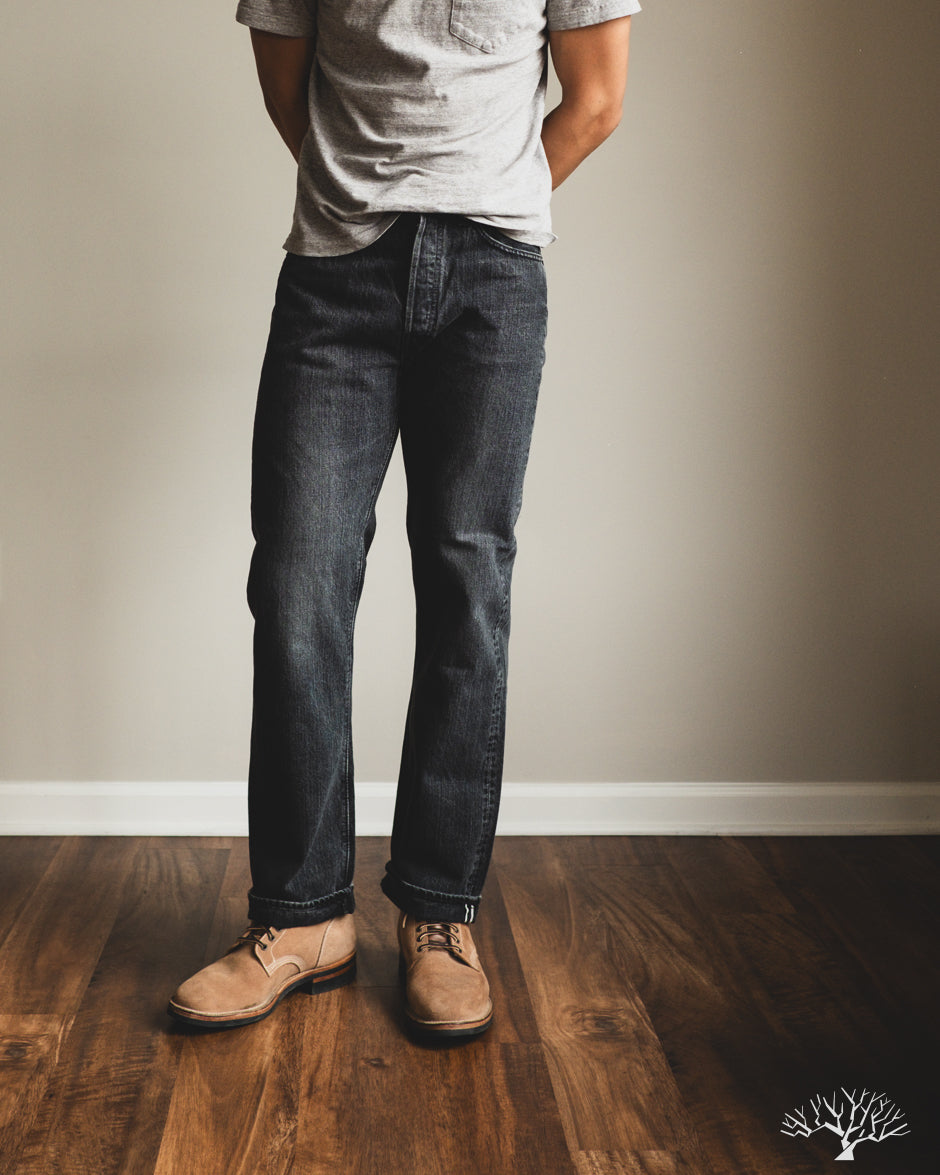 orSlow 105 Standard Fit Denim - Selvedge Black Stone Denim