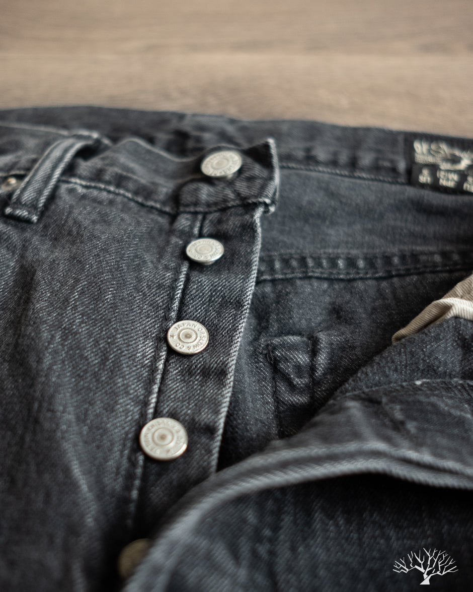 orSlow 105 Standard Fit Denim - Selvedge Black Stone Denim