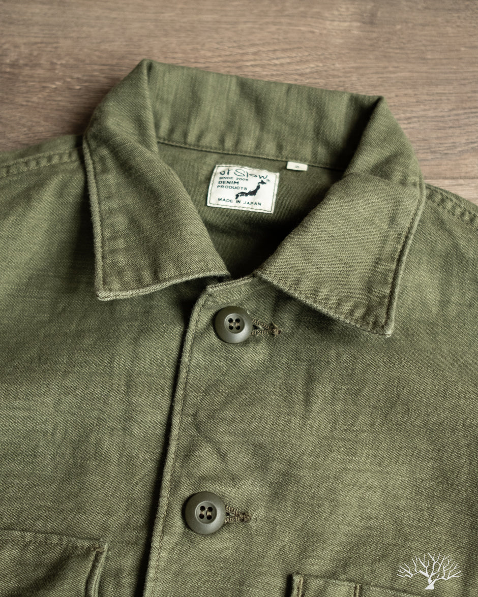 orSlow 4 Pocket U.S. Army Fatigue Shirt - Dark Olive