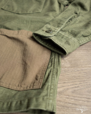 orSlow 4 Pocket U.S. Army Fatigue Shirt - Dark Olive