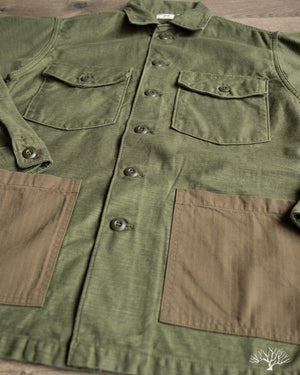 orSlow 4 Pocket U.S. Army Fatigue Shirt - Dark Olive