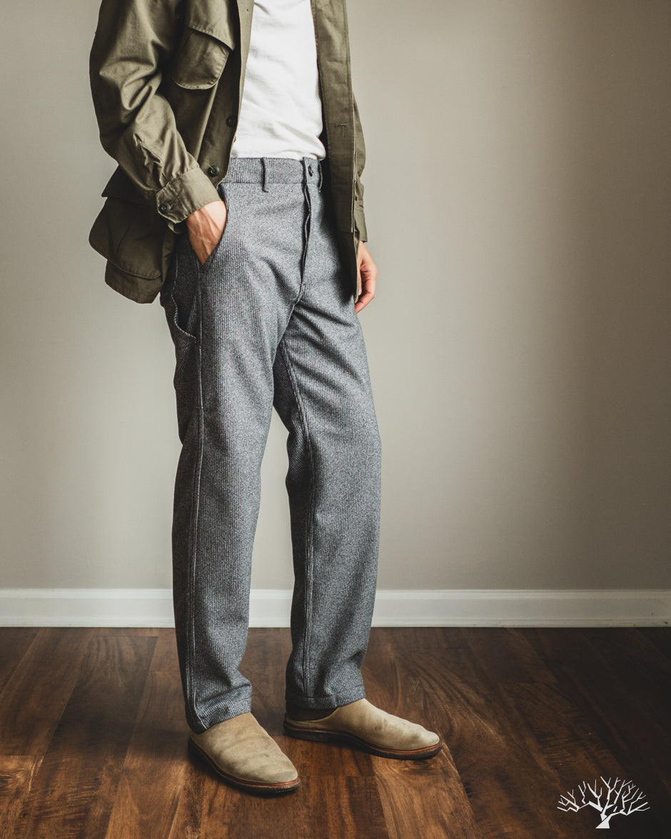 orSlow French Work Pants - Houndstooth Light Grey