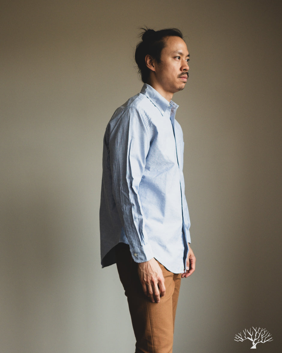 orSlow Oxford Standard Button Down Shirt - Light Blue