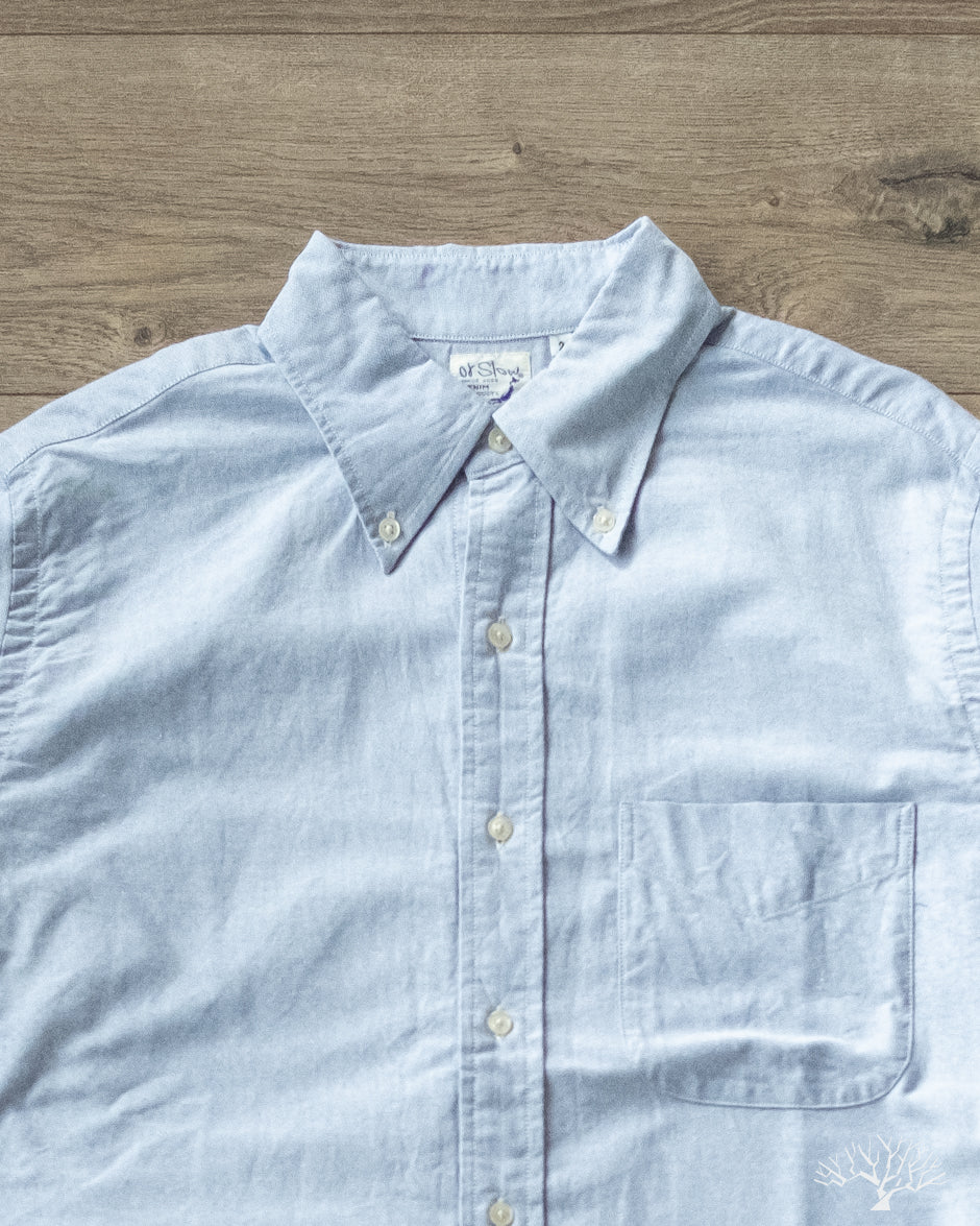 orSlow Oxford Standard Button Down Shirt - Light Blue