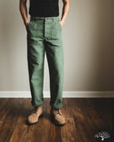 orSlow Regular Fit Fatigue Pants - Green Used