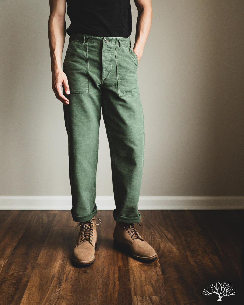 orSlow Regular Fit Fatigue Pants - Green Used