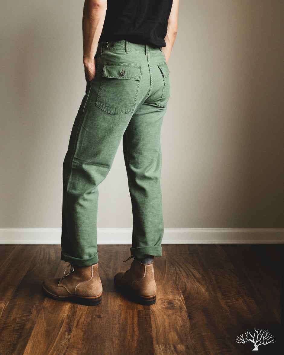 orSlow Regular Fit Fatigue Pants - Green Used