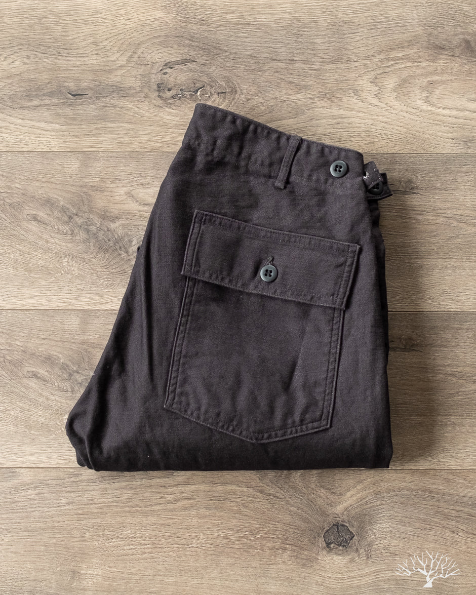 Slim Fit Fatigue Pants - Black