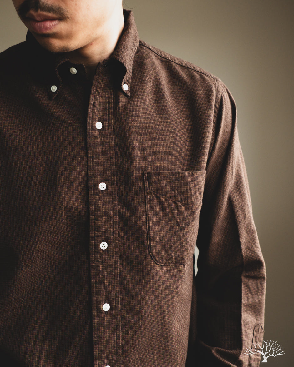 orSlow Standard Button Down Shirt - Burgundy