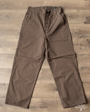 orSlow Wide Fit French Work Pants - Coffee Brown