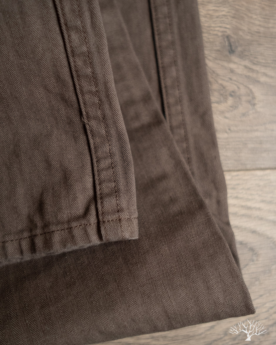 orSlow Wide Fit French Work Pants - Coffee Brown