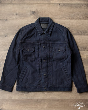 Pure Blue Japan 6220 Sashiko Type 2 Jacket - Indigo x Black