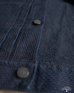 Pure Blue Japan 6220 Sashiko Type 2 Jacket - Indigo x Black