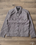 Pure Blue Japan 6221 Sashiko Type 3 Jacket - Grey x Black