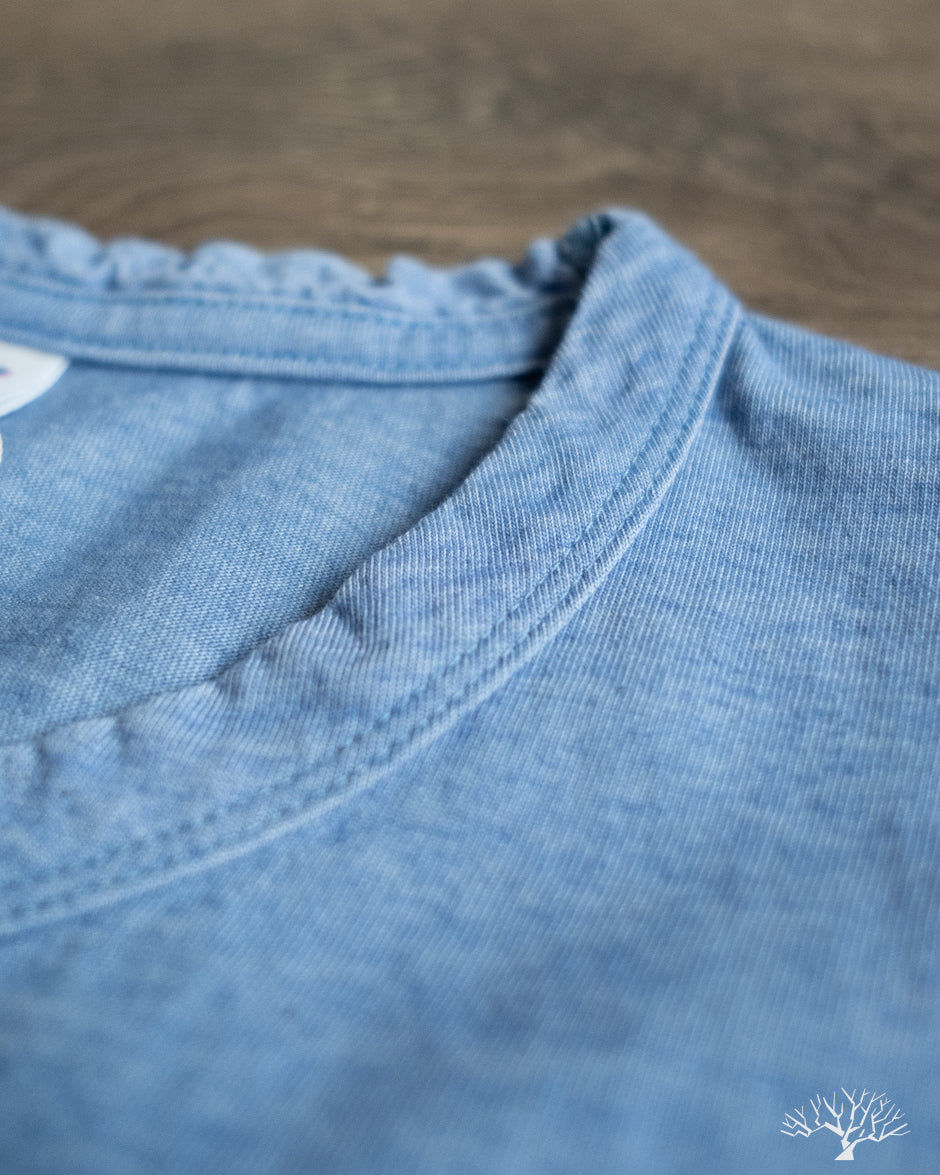 Pure Blue Japan Jersey Crew Neck Tee - Pale Indigo