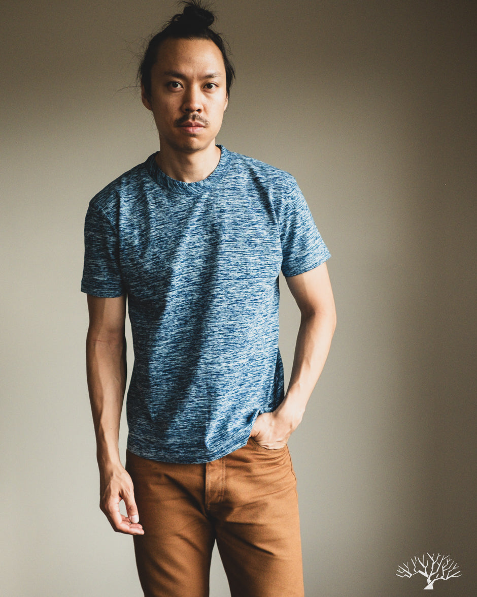 Pure Blue Japan Kasuri Tee - Indigo