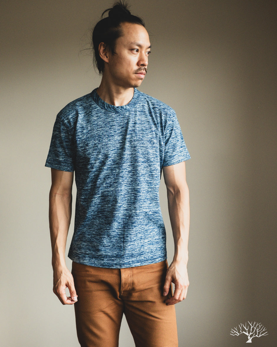 Pure Blue Japan Kasuri Tee - Indigo