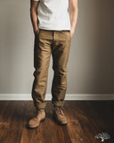 Pure Blue Japan Moleskin Trousers - Dark Beige