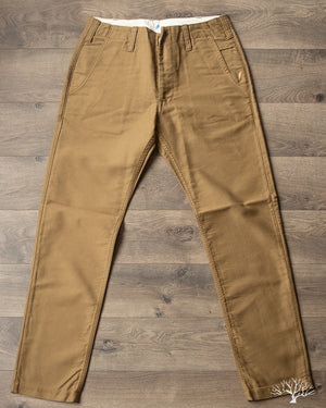 Pure Blue Japan Moleskin Trousers - Dark Beige