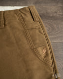 Pure Blue Japan Moleskin Trousers - Dark Beige