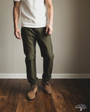 Pure Blue Japan Moleskin Trousers - Olive