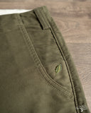 Pure Blue Japan Moleskin Trousers - Olive