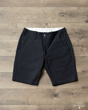 Pure Blue Japan Sashiko Shorts - Grey x Black