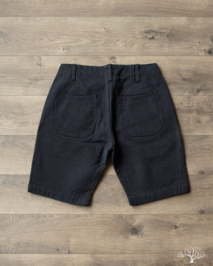 Pure Blue Japan Sashiko Shorts - Grey x Black