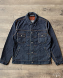 Pure Blue Japan Sashiko Type 2 Jacket - Indigo x Indigo