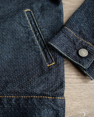 Pure Blue Japan Sashiko Type 2 Jacket - Indigo x Indigo