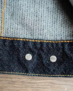 Pure Blue Japan Sashiko Type 2 Jacket - Indigo x Indigo