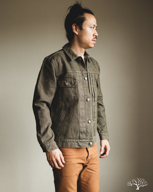 Pure Blue Japan Sashiko Type 2 Jacket - Olive x Olive