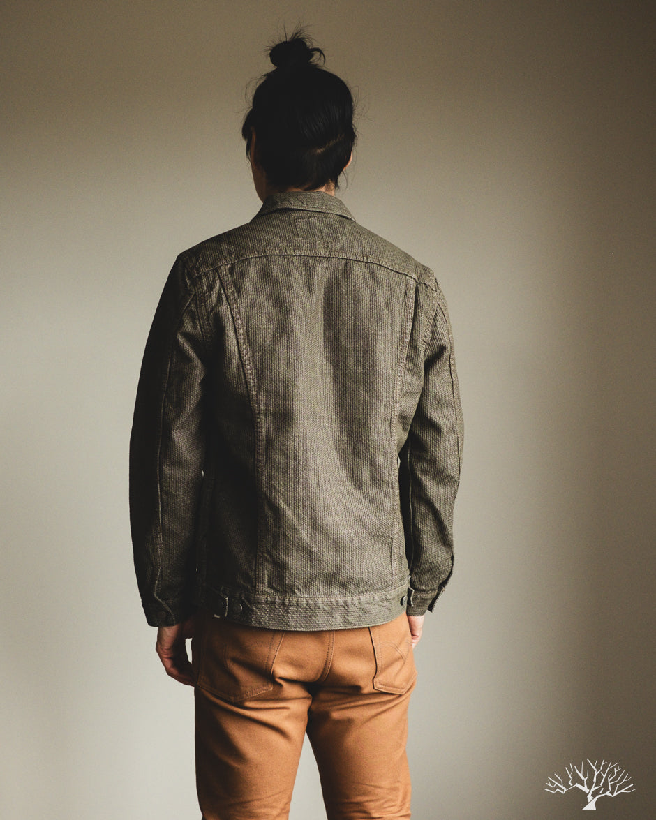 Pure Blue Japan Sashiko Type 2 Jacket - Olive x Olive