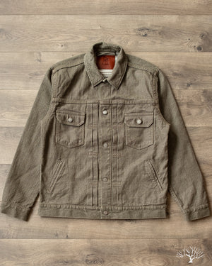 Pure Blue Japan Sashiko Type 2 Jacket - Olive x Olive